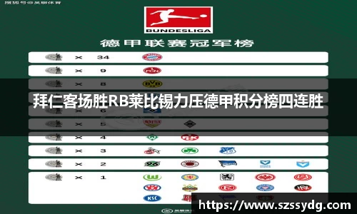 拜仁客场胜RB莱比锡力压德甲积分榜四连胜